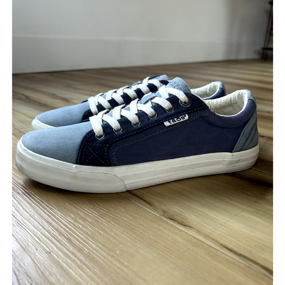 Taos Fabfeet Plim Soul Canvas Sneakers Women's Lace Up Comfort Two-Tone Blue 9.5